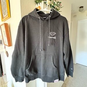 Diamond Supply Co. Black Crewneck Hoodie with Diamond Logo
